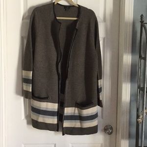 Talbots Merino Wool Sweater Coat Size 2x - image 1